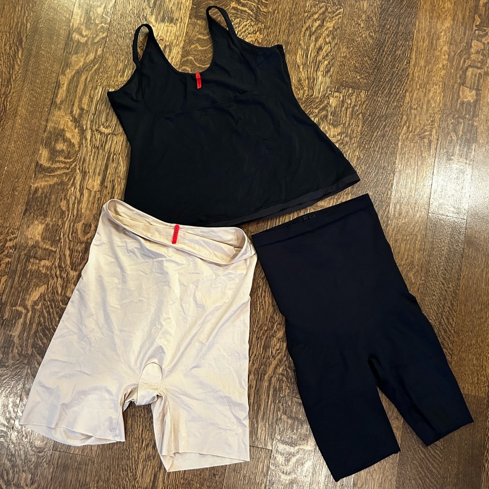 Spanx Shapewear Bundle- shorts and camisole Womens Plus Size 3X